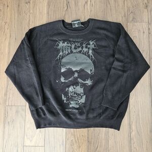 Killstar Sweatshirt Adult Medium Oversized Skull Graphic